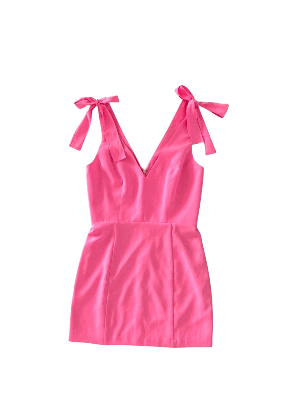 Amanda Uprichard Revolve Hot Pink Tie Shoulder Mini Dress Size 0